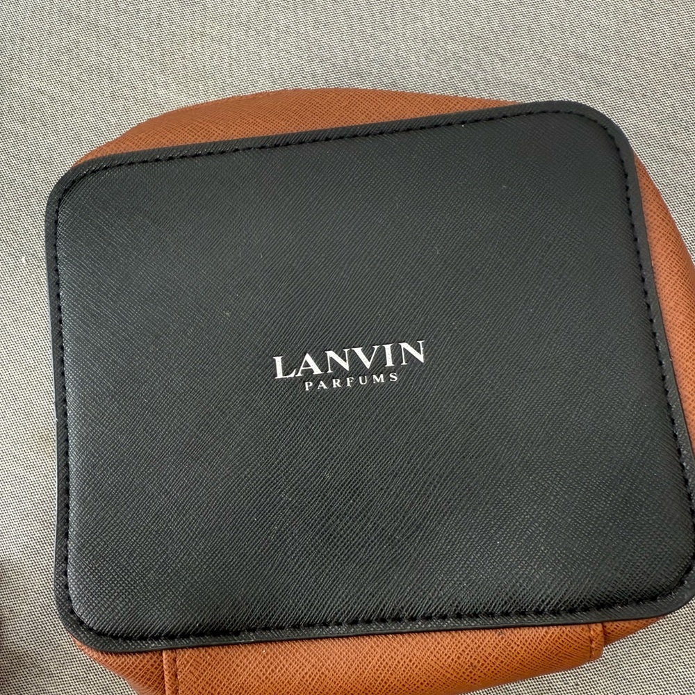 Lanvin Black and Tan Toiletry Bag